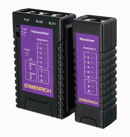 Тестер кабельный NetGeeks NP10 фиолет. Ermenrich 85300 Ermenrich арт. 85300