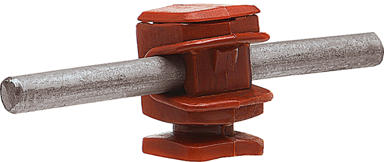 Держатель проводника круглого 6-8 мм коричневый, высота 16 мм, пластик|91001|Ezetek