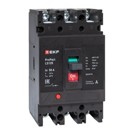 Выключатель автоматический LS125 18кА 3P 50А ProPact | mccb-125-18-3-50-ls EKF