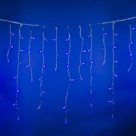 Гирлянда светодиодная "Бахрома" ULD-B6007-300/DTA BLUE IP44 6м 300LED син. провод прозр. Uniel UL-00008555