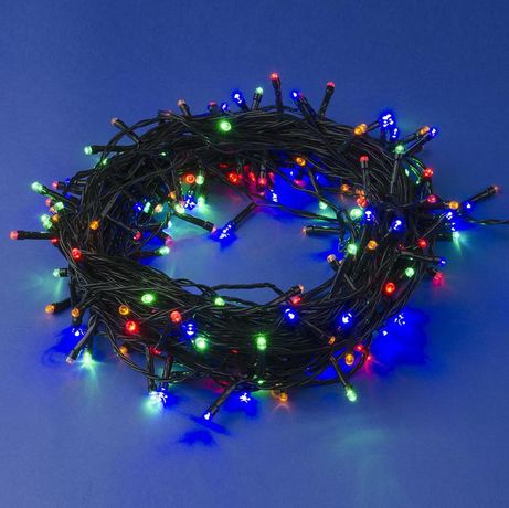 Гирлянда светодиодная, 30м. 300 светодиодов. ULD-S3000-300/DGA MULTI IP20 Разноцветный свет. Провод зеленый. ТМ Uniel - UL-00007311