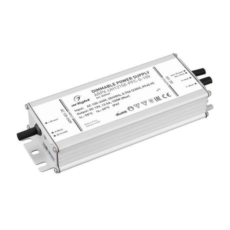 Блок питания ARPV-UH12150-PFC-0-10V (12V, 12.5A, 150W) (Arlight, IP67 Металл, 7 лет) | 025747 Arlight