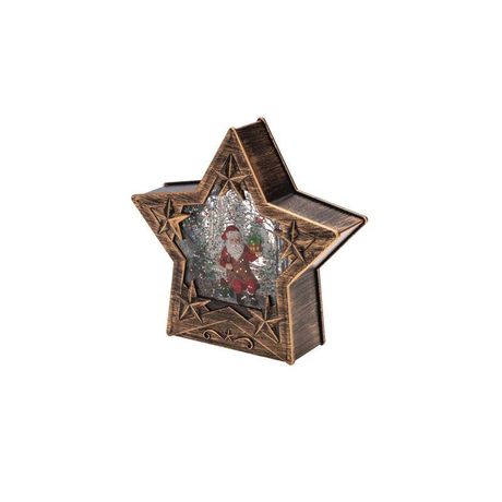 Светильник декоративный Звезда с эффектом снегопада и подсветкой 15х4,2х14,3см теплый белый питание от 3хLR44 - 501-182 NEON-NIGHT