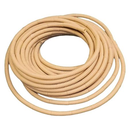 Труба гофрированная ПВХ легкая d16мм с протяжкой свет. дерево (уп.25м) Урал Пак ГФ-8104116-025 У.ПАК