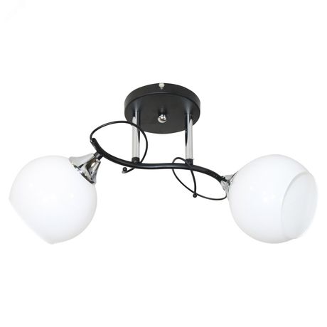 Светильник 11282-7/2 черн.хром (Плафон 8330) НПБ 01-2х60-133 Е27 ИУ потолочный - 1005405092 Элетех