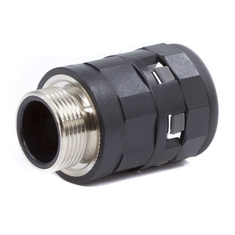 Муфта труба-коробка с металлической резьбой DN 23 мм, М25х1,5, полиамид, цвет черный | PAS23M25N DKC ДКС