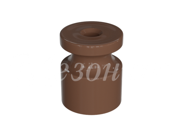 Изолятор пластиковый для наружного монтажа витой электропроводки, D20х24мм, цвет - какао, серия УСАДЬБА, ТМ МЕЗОНИНЪ (100 шт /уп) | GE30025-70 Green GREENEL