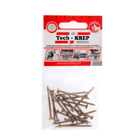 Саморез ШУж 3,0х40 пот. гол. (20 шт) - пакет ( 0,027 кг) | 102477 Tech-KREP