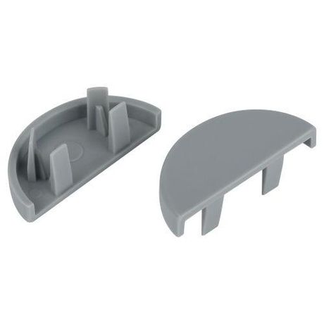 Заглушка EC-KK-30-13-F для полукруглого кабель-канала серая 30х13мм 2шт/комплект | Б0064962 ЭРА