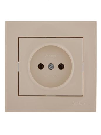 Розетка 1-м СП Rain 16А IP20 без заземл. керамика крем. LEZARD 703-0303-121