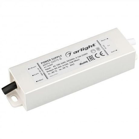 Блок питания ARPV-24015-B (24V, 0.6A, 15W) (ARL, IP67 Металл, 3 года) - 022897 Arlight