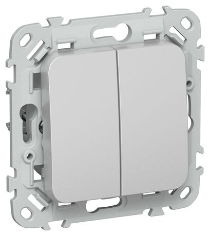 Выключатель 2-кл. СП FLITE ВС12-1-0-ФлА 10А механизм алюм. IEK FI-V20-0-10-1-K47 IEK арт. FI-V20-0-10-1-K47