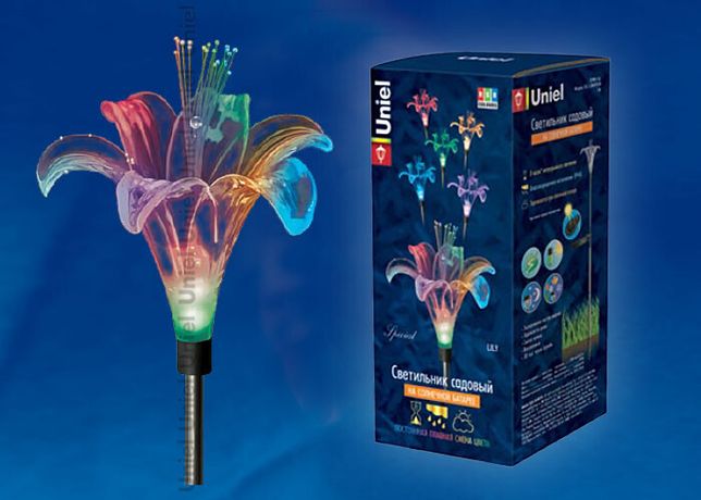 Светодиодный садовый светильник USL-S-104/MT810 на солнечной батарее Lily Special - 07288 Uniel