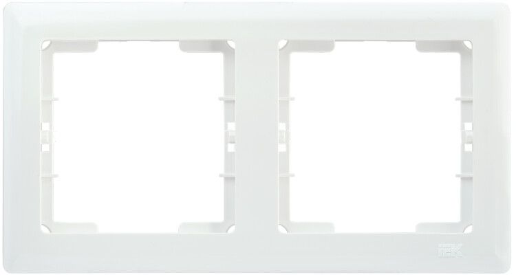 Рамка 2 местная горизонтальная BOLERO белый - EMB20-K01 IEK