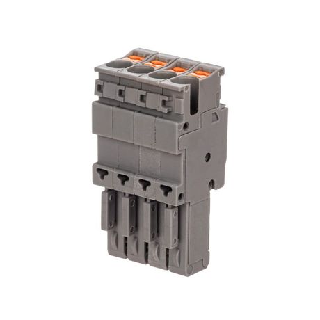 Штекер зажим push-in 4 точки подключения 2.5кв.мм сер. DKC VPR-P-2.5-4 ДКС