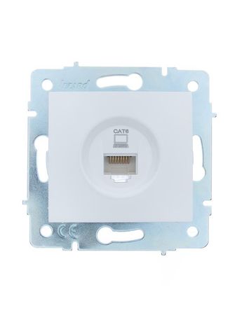 Розетка компьютерная 1-м СП ASTI IP20 RJ45 механизм Cat 6e бел. LEZARD 7081-0288-140