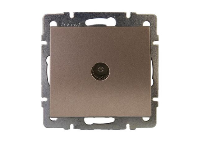 Механизм розетки проходной TV Rain матов. бронз. LEZARD 703-3188-129