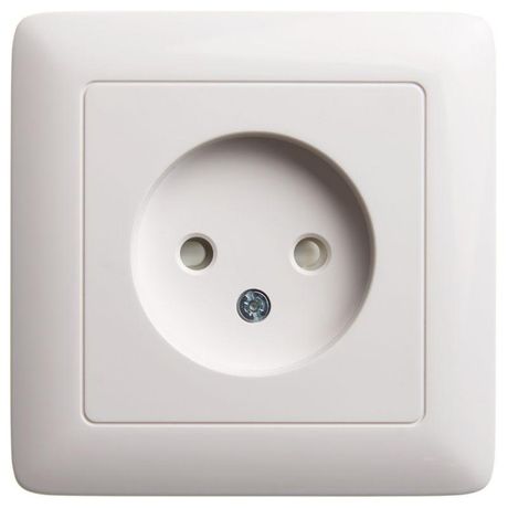 Розетка 1-м СП 1мод. Хит 10А IP20 250В без заземл. защ. шторки бел. SE RS10-135-B APC