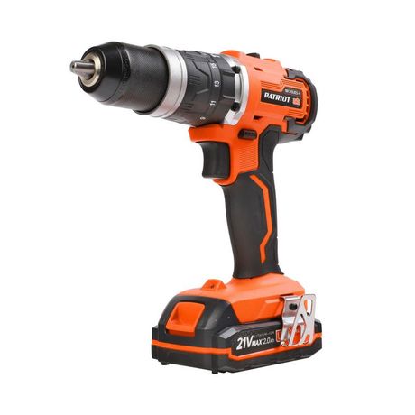 АКБ Li-ion 18В 2.0Ач 60Нм УДАРНЫЙ патрон 13мм комплект бит и сверл кейс PATRIOT 180301555 Дрель-шуруповерт аккумуляторная BR 210UES-h BL две