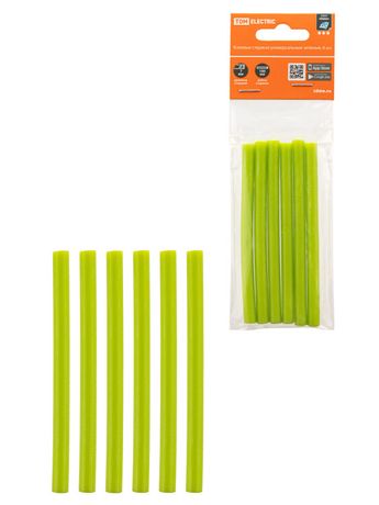Клеевые стержни универсальные зеленые, 7 мм x 100 мм, 6 шт, "Алмаз" | SQ1024-0505 TDM
