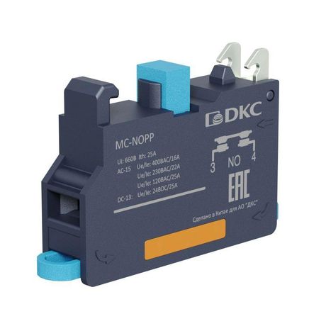 Контактный блок с клеммным безвинтовым зажимом, нормально-открытый | MC-NOPP DKC ДКС