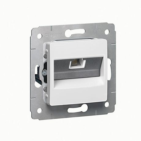 Розетка телефонная 1-м СП Cariva RJ11 бел. (DIY-упак.) Leg 695950 Legrand