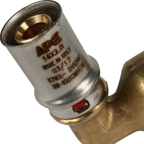 Угольник ВР 1/2'х16 переходной, для металлопластиковых труб прессовой - RG008S9C4CKSVS STOUT SFP-0010-001216