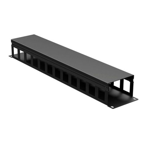 Органайзер кабельный с крышкой 2U, глубина 60 мм, для 19'' IT-корпусов ДКС серии STI/CQE, RAL9005 - R5CP1962HEB