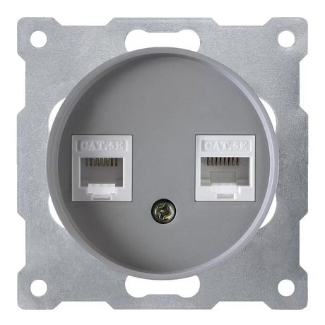 Розетка компьютерная 2-м СП Florence RJ45 кат.5E механизм сер. (1E20901302) OneKeyElectro 2172841 ССТ