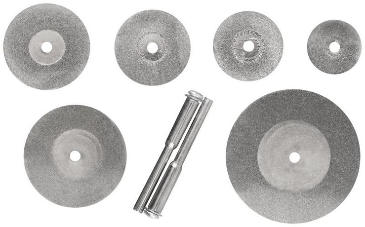 Круги отрезные мини с алмазным напылением 12 шт. - 36489 РОС