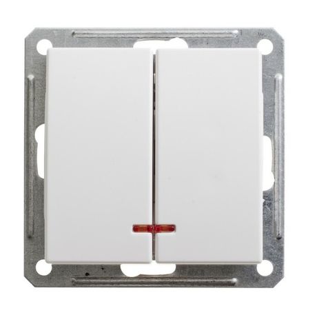 Механизм выключателя 2-кл. СП W59 16А IP20 с подсветкой бел. SchE VS516-251-1-86 Schneider Electric