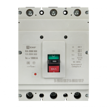 Выключатель автоматический ВА-99М 800/1000А 3P 50кА PROxima | mccb99-800-1000m EKF