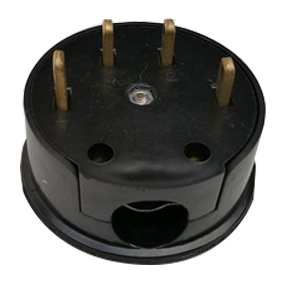 Разъем печной РШ/ВШ карболитовый 25А 380В черный 9112 | 4690612010182 IN HOME