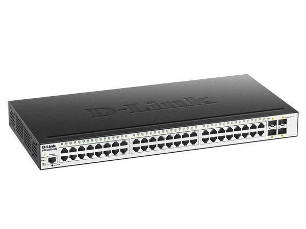 Коммутатор управляемый L2 DGS-3000-52L/B1A с 48 портами 10/100/1000Base-T и 4 1000Base-X SFP D-link 1605770