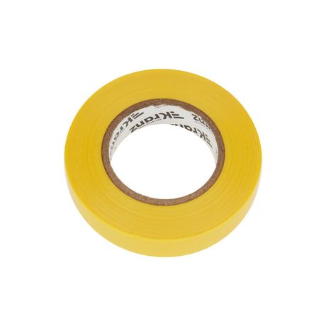 Изолента ПВХ 0.13х15 мм, 25 м, желтая | KR-09-2102 Kranz