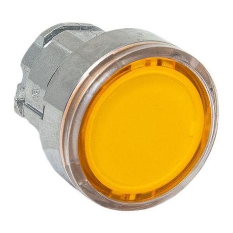 Исполнительный механизм кнопки XB4 желтый плоский возвратный без фиксации, с подсветкой IP65 - XB4BW-Y-65 EKF