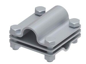 Соединитель крестообразный 65х65 с промежуточной пластиной для Т-образного или крестообразного соединения стержня заземления 20 мм/прутка 6-10 мм/полосы до 40 мм. Материал - горячеоцинкованная сталь. МС-113-ГЦ Ostec 391113