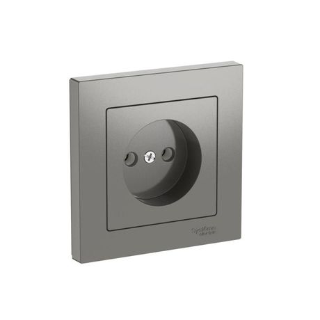 Розетка AtlasDesign 16А без заземл. быстрозажим. клем. в сборе сталь SE ATN000940S APC