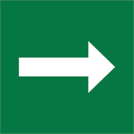 Знак безопасности PP-17174.C01"Направление движения к защитным сооружениям" Белый свет a21742 BS