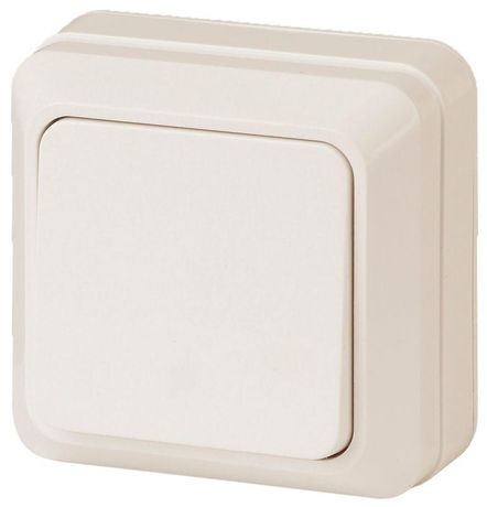 Выключатель одноклавишный наружный (открытой установки) слоновая кость 10А 250В Intro Quadro 2-101-02 - Б0053735 ЭРА
