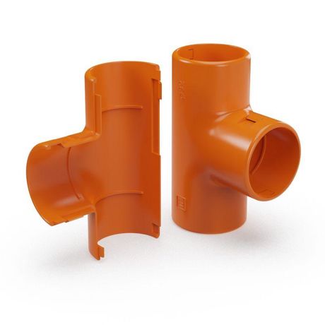 Тройник разборный оранжевый d32 мм (1шт/200шт уп/кор) | PR13.02487 Промрукав Строитель