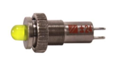 Лампа светодиодная СКЛ-17.3А-Ж-2-24-МК метал. корпус выводы жесткие под пайку 24В 50Гц/пост. диаметр посадочного отверстия 8мм УХЛ2.1 желт. Реле и Автоматика A8021-02838513