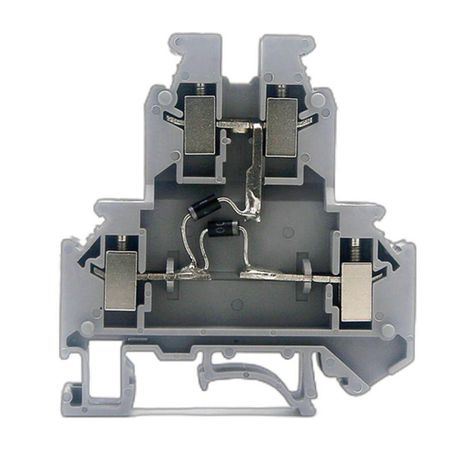 Клемма со встроенным диодом, винтовой зажим, 4 точки подключения, кв.мм, серая | GUR-D-D DKC ДКС