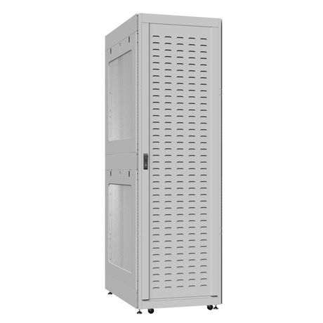 Шкаф серверный 42U 800х1200 передняя дверь: протект IP41. задняя одностворчатая глухой металл IP51. боковые панели: перфорированные. цвет: серый RAL7035 - EX 8242.7622 SYSMATRIX