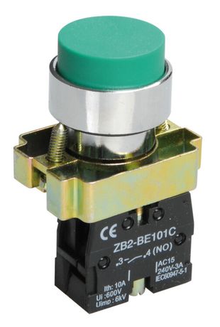 Кнопка управления LAY5-BL31 без подсветки зеленая 1з | BBT70-BL-K06 IEK