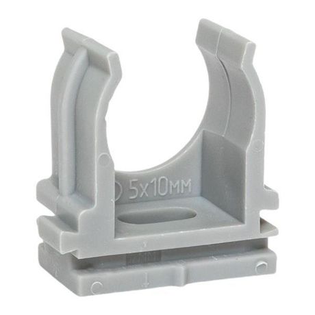 Держатель для труб (клипса) ручного монтажа d20мм сер. Plast (уп.100шт) EKF derj-z-20sn
