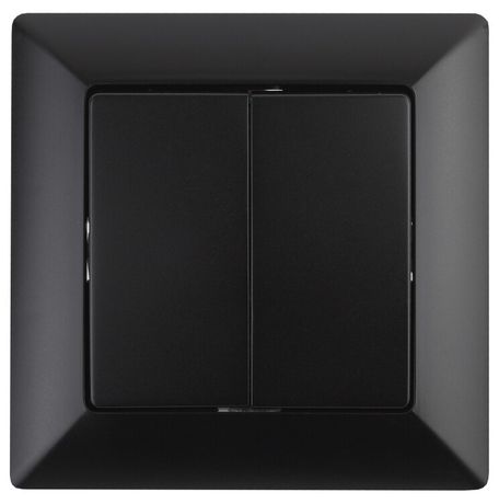 Выключатель двухклавишный скрытого монтажа антрацит 10А 250В Intro Solo 4-104-05 - Б0053589 ЭРА