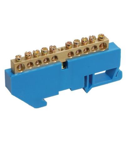 Шина PE "земля" на одном угловом изоляторе ШНИ-6х9-22-У1-Ж | YNN10-69-22C1-K05 IEK