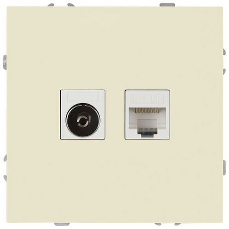 Розетка комбинированная RJ45+TV СП 16А IP20 250В Galaxy слон. кость MC Б0070778 MC арт. Б0070778