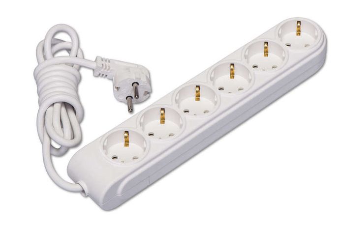 Удлинитель 6х10м с заземл. 16А IP20 защ. шторки Makel N6210083